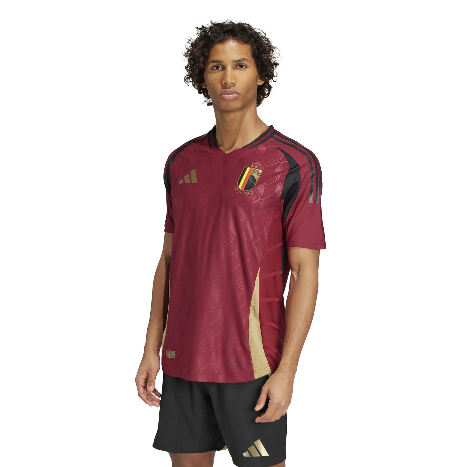 adidas 2024-25 Belgium Men's Authentic Home Jersey (Model - Front)