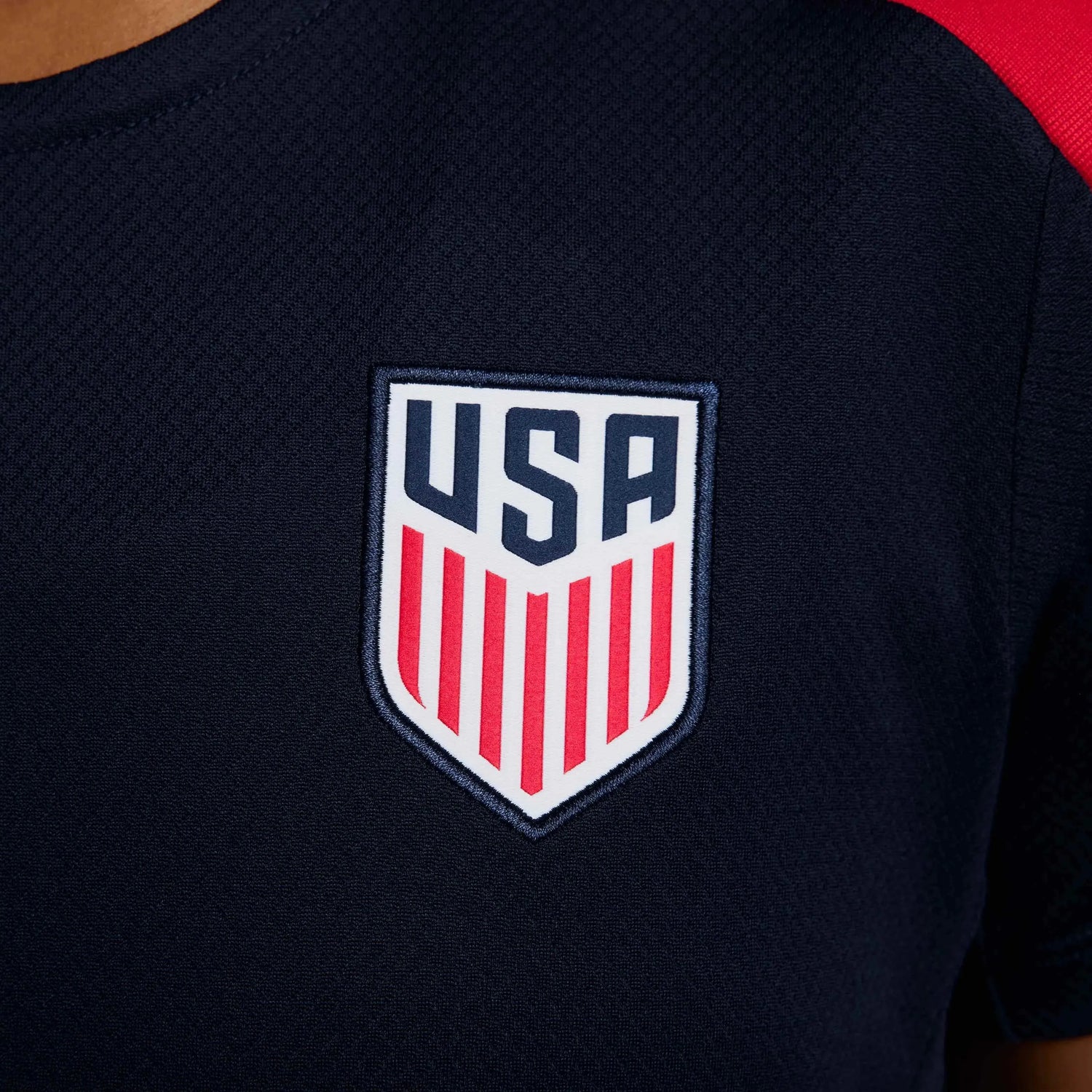 Nike 2024-25 USA Women Dri-Fit Short-Sleeve Knit Top (Detail 2)