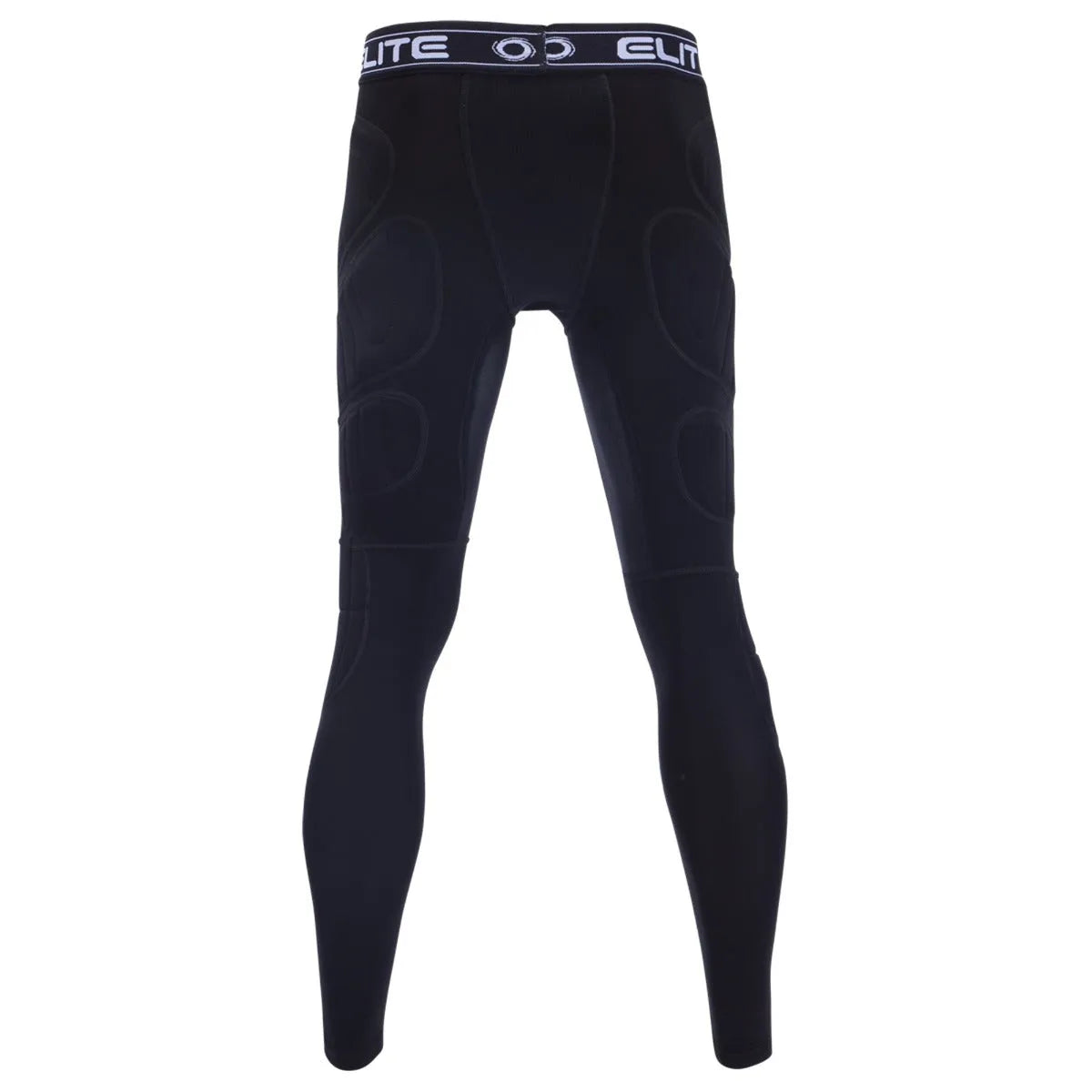 Elite Sport Youth Goalkeeper Padded Compression Leggings - Black (Back)