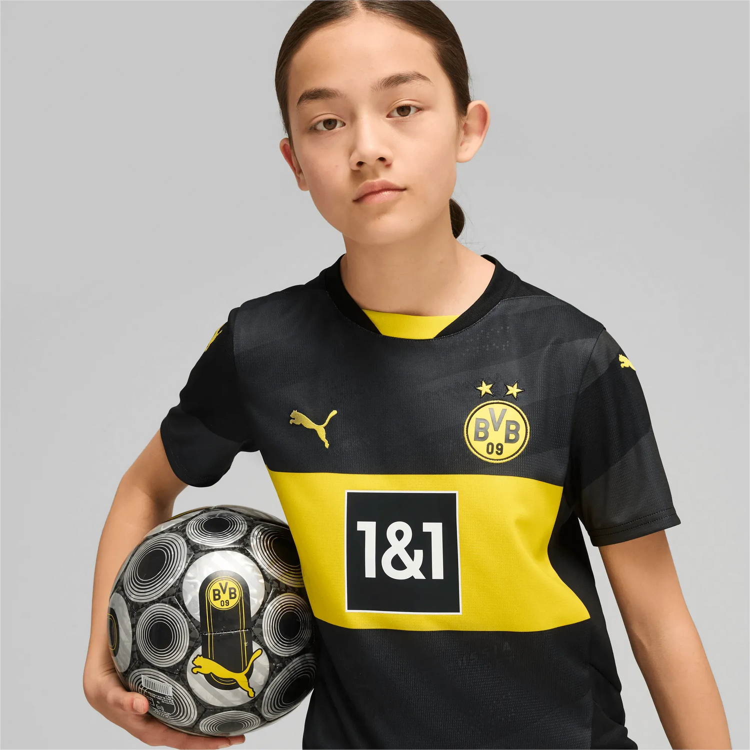 Puma 2024-25 Borussia Dortmund Youth Stadium Away Jersey (Detail 1)