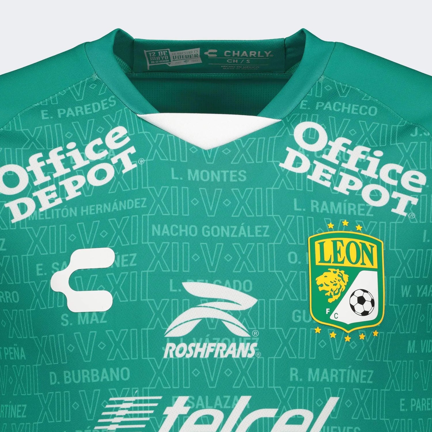 Charly 2022-23 Leon Home Jersey - Green (Detail 1)