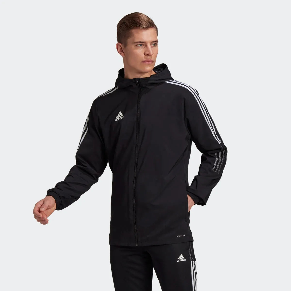 Adidas Tiro 21 Windbreaker Jacket - Black-White