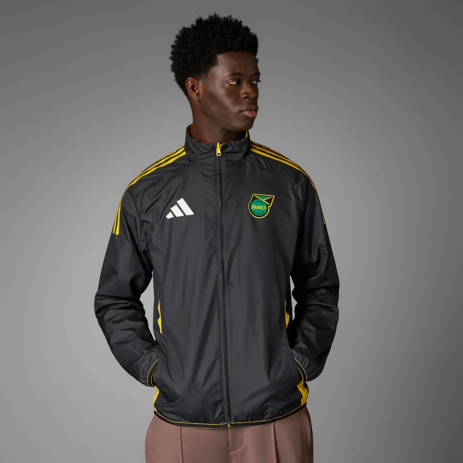 Adidas windbreaker with front pocket hotsell