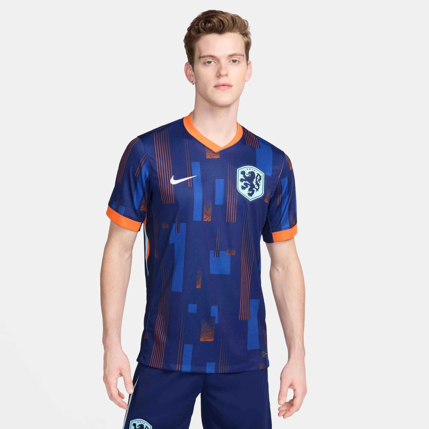 Nike 2024-25 Netherlands Men's Stadium Away Jersey (Model - Front)