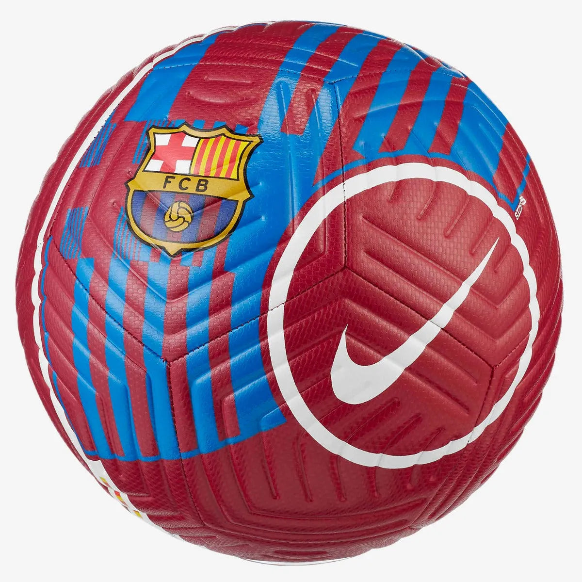 Nike Barcelona 2021-22 Strike Ball - Red-Ivory (Front)