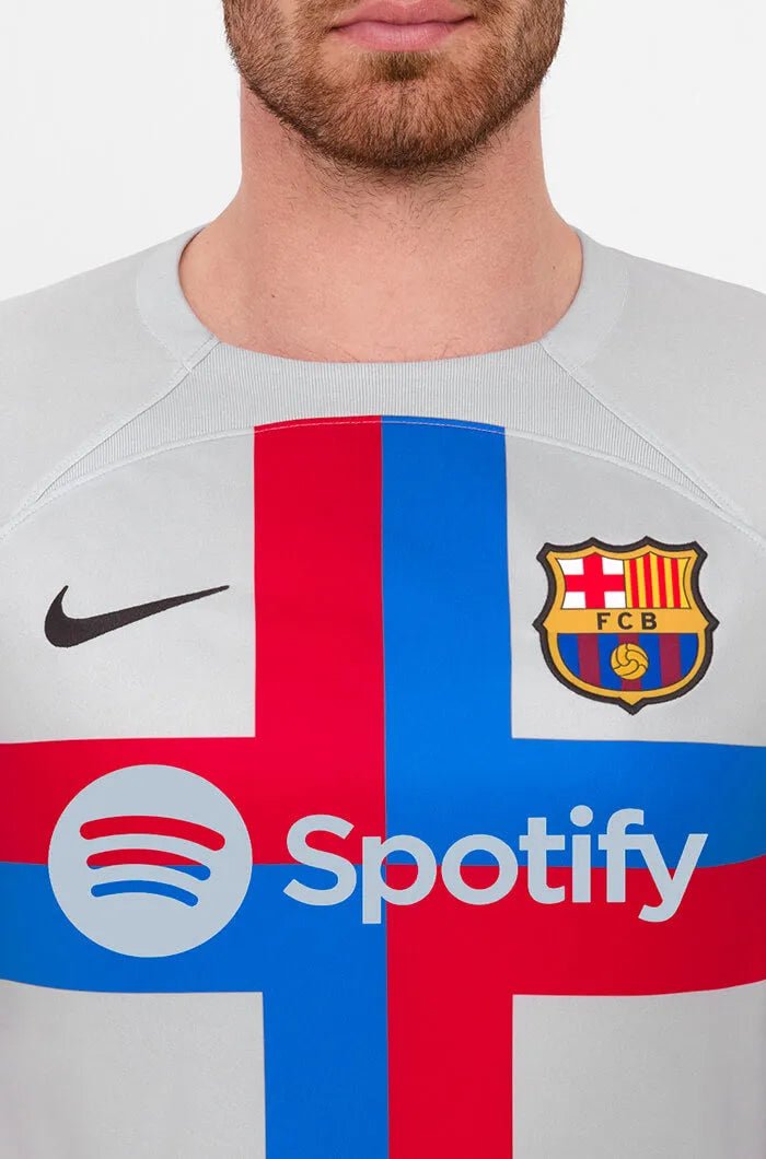 Nike 2022-23 FC Barcelona Third Jersey - Sky Grey-Black (Detail 1)