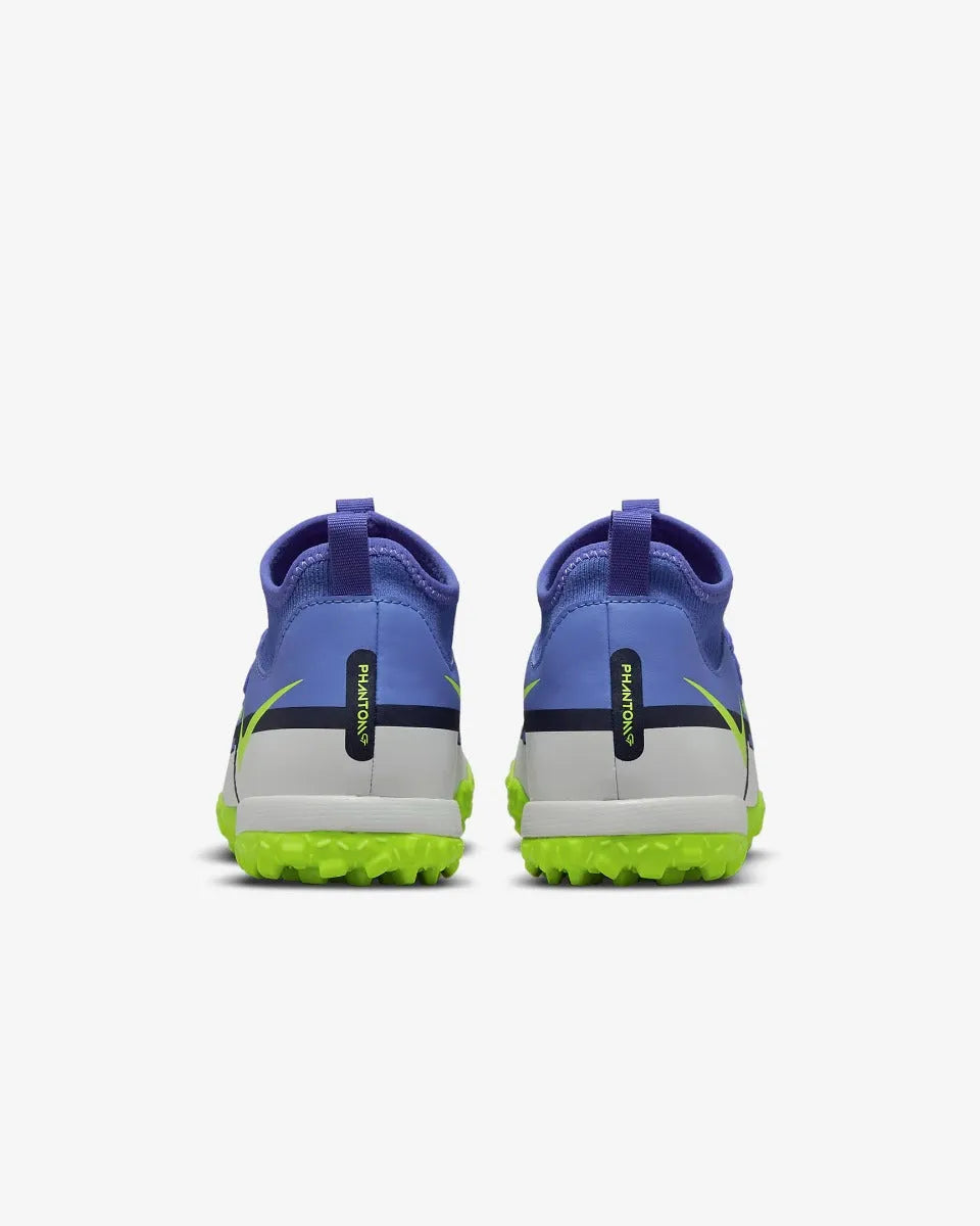 Nike JR Phantom Gt2 Academy DF TF - Sapphire-Volt-Grey (Pair - Back)