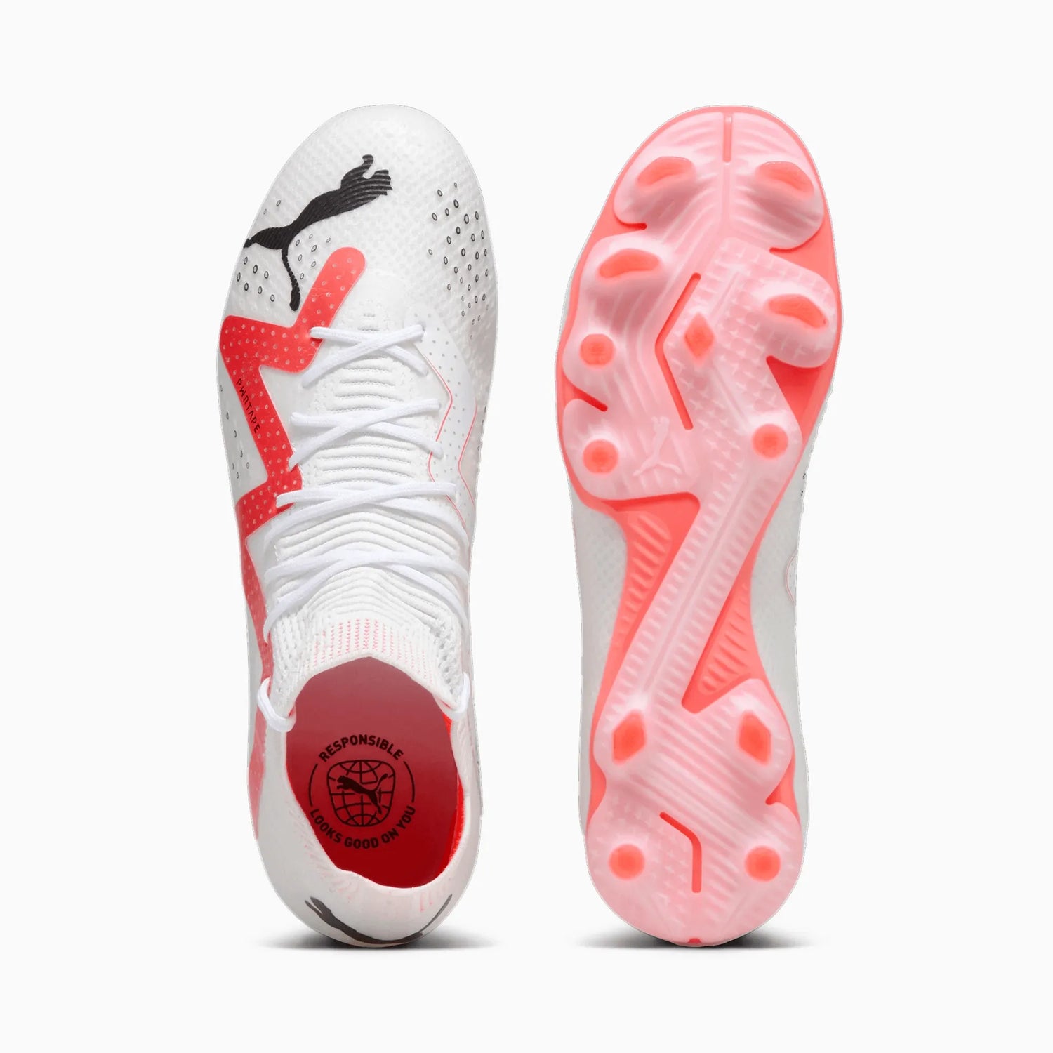 Puma Future Pro FG-AG Puma White-Puma Black-Fire Orchid (Pair - Top and Bottom)