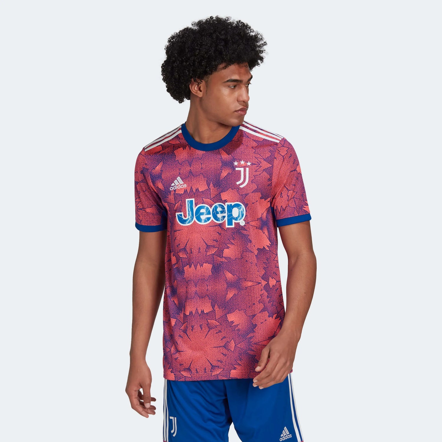  adidas 2022-23 Juventus Third Jersey - Pink-Royal (Model - Front)