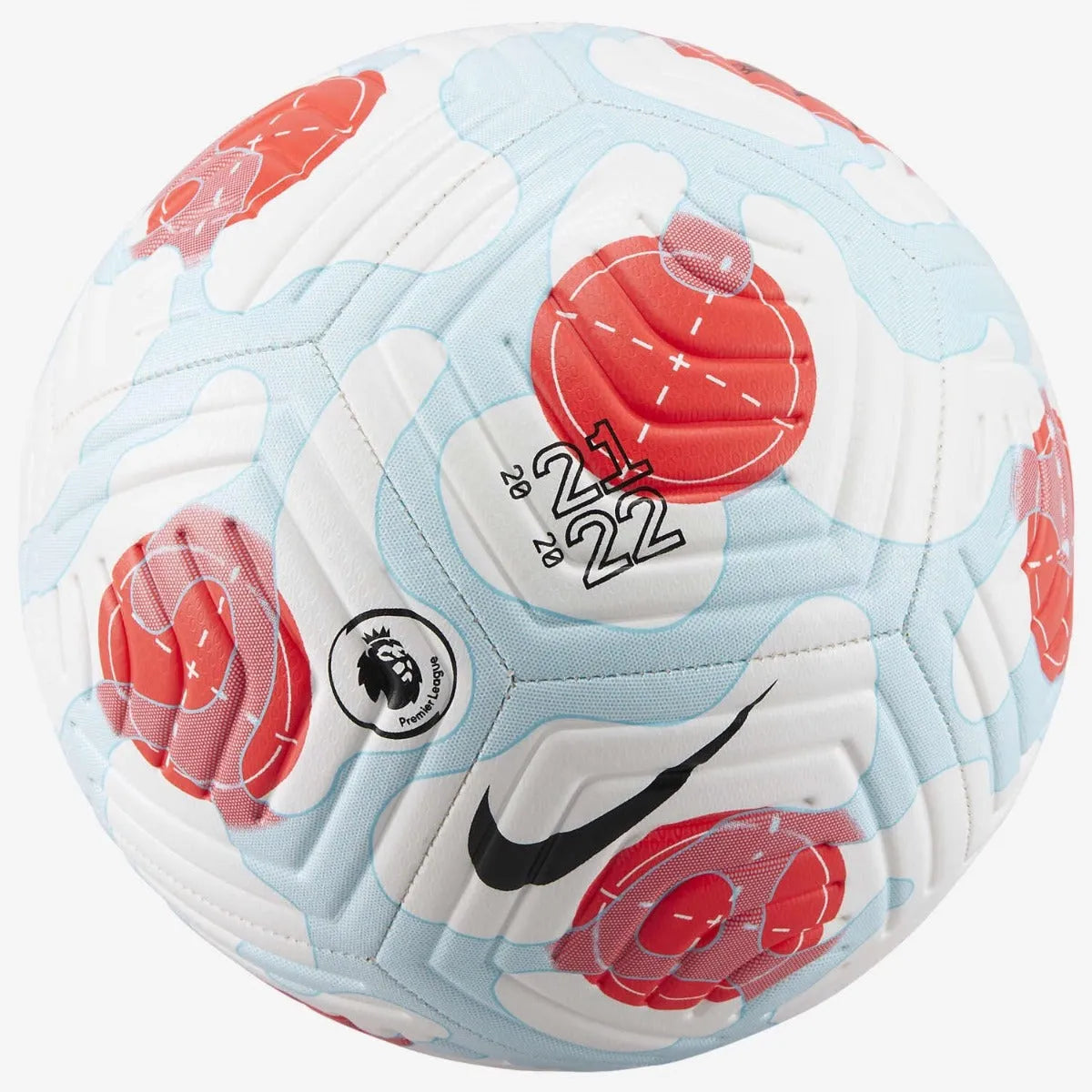 Nike SP22 Premier League Strike Third Ball  - White-Blue-Crimson (Front)