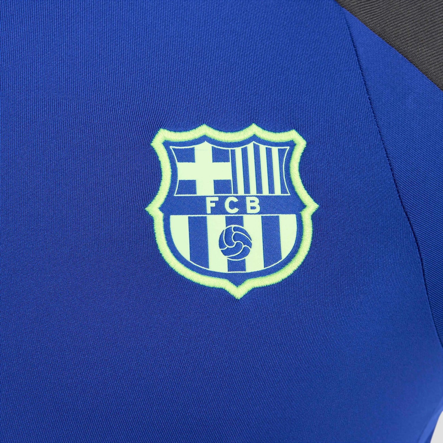 Nike 2024-25 Barcelona Men's Strike Drill Top Old Royal/Anthracite/Lime Blast (Detail 2)