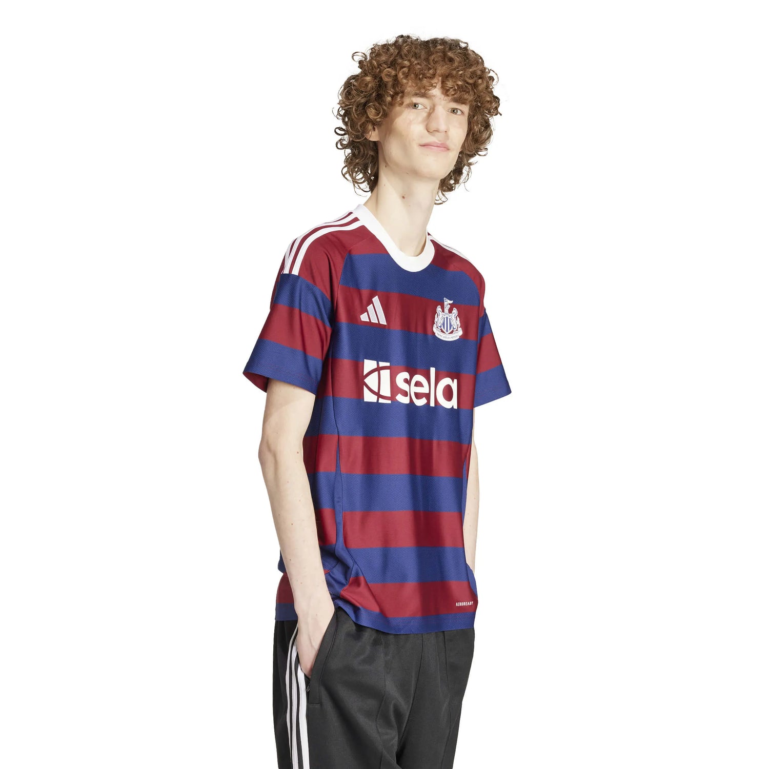 adidas 2024-25 Newcastle Men's Stadium Away Jersey (Model - Side)