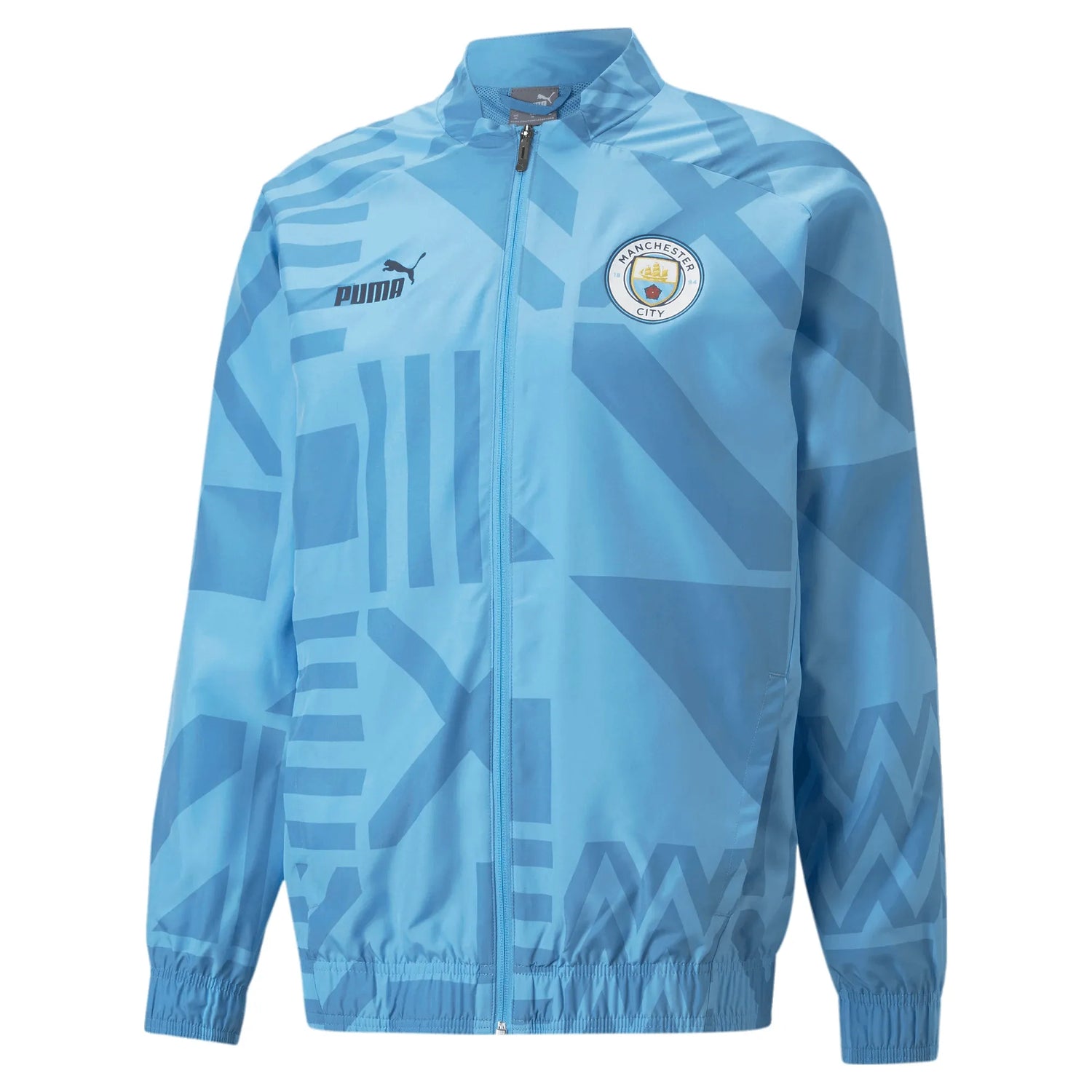 Puma 2022-23 Manchester City Pre-Match Jacket - Light Blue