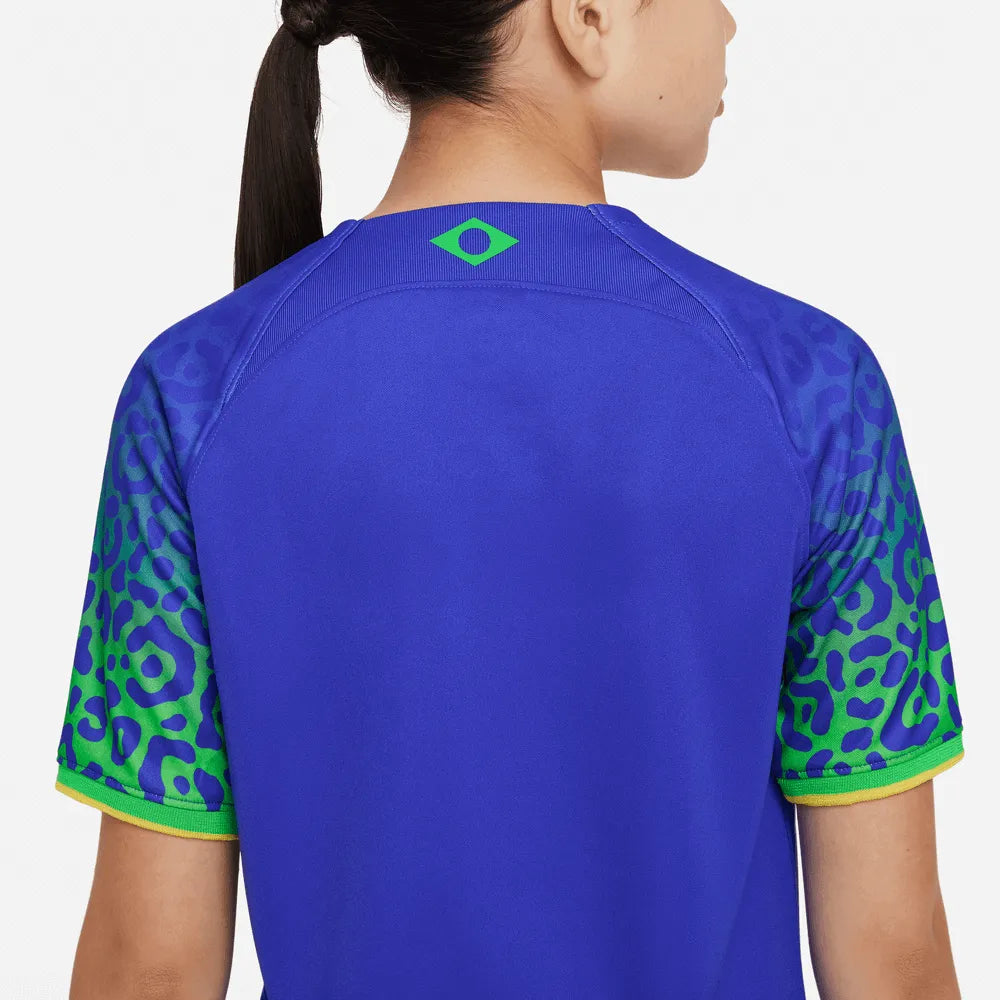 Nike 2022-23 Brazil Youth Away Jersey - Blue (Detail 2)