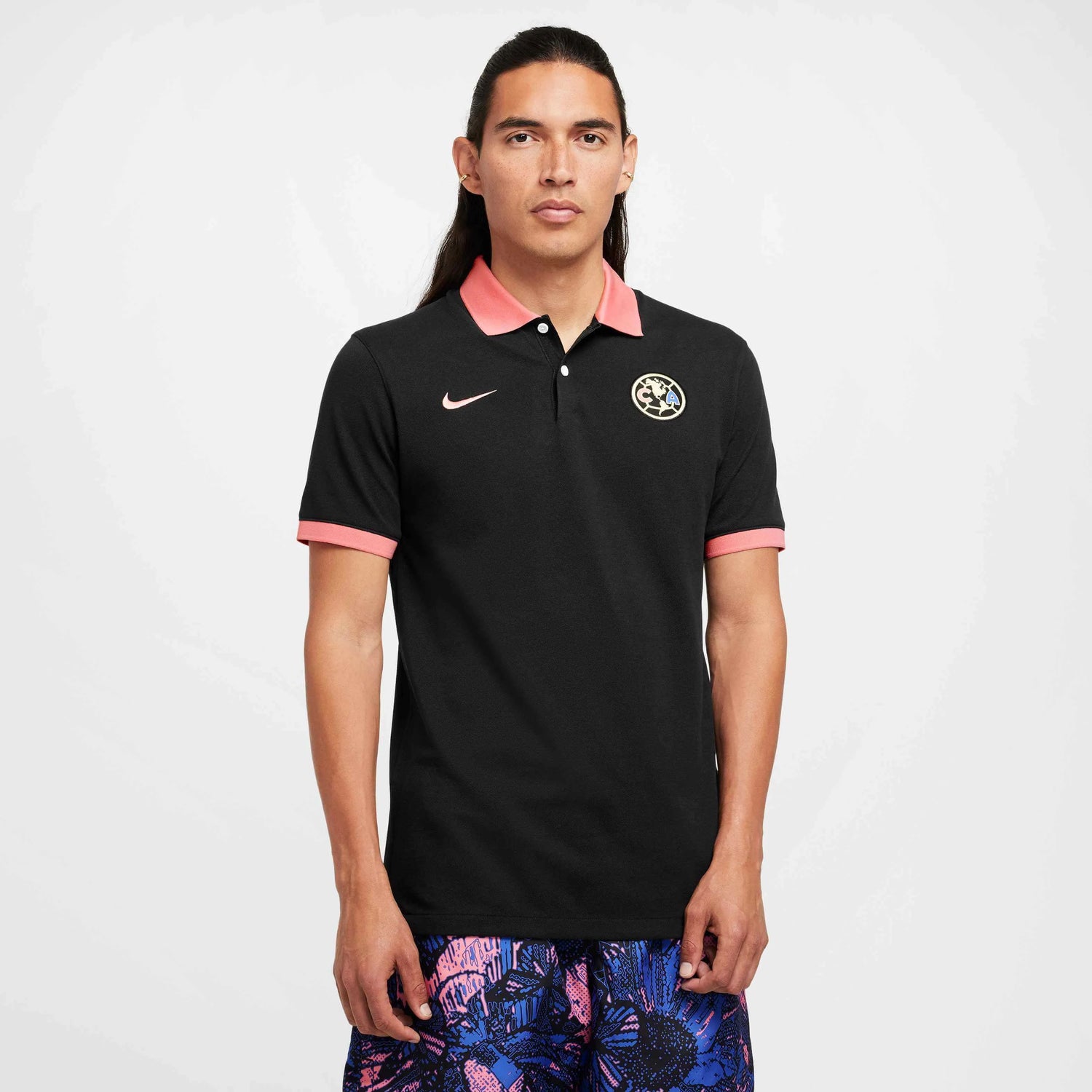 Nike 2024-25 Club America Men's Slim Polo Tee (Model - Front)