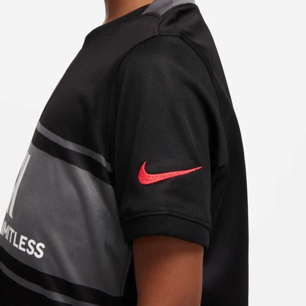 Nike 2021-22 PSG Little Kids Third Kit - Black (Detail 2)