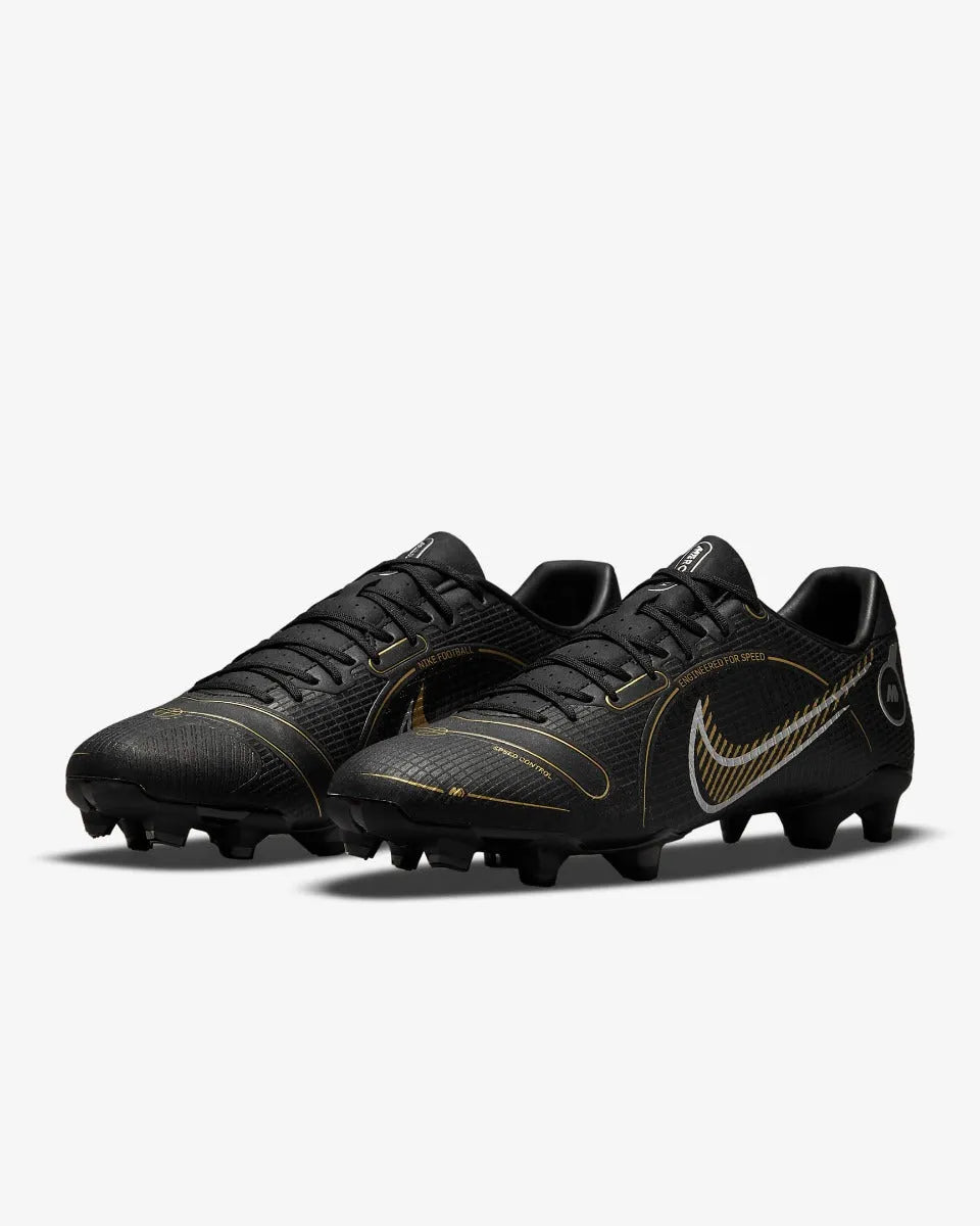 Nike Vapor 14 Academy FG-MG - Black-Gold (Pair - Diagonal)