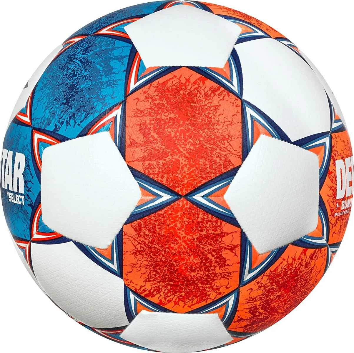 Select Derbystar Brilliant Bundesliga Ball - White-Blue-Orange (Orange - Back)