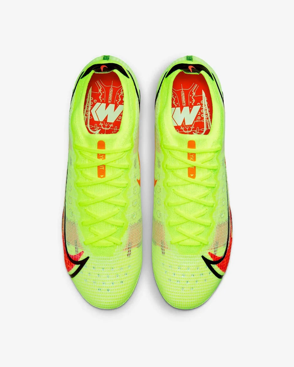 Nike Vapor 14 Elite FG - Volt-Bright Crimson (Pair - Top)