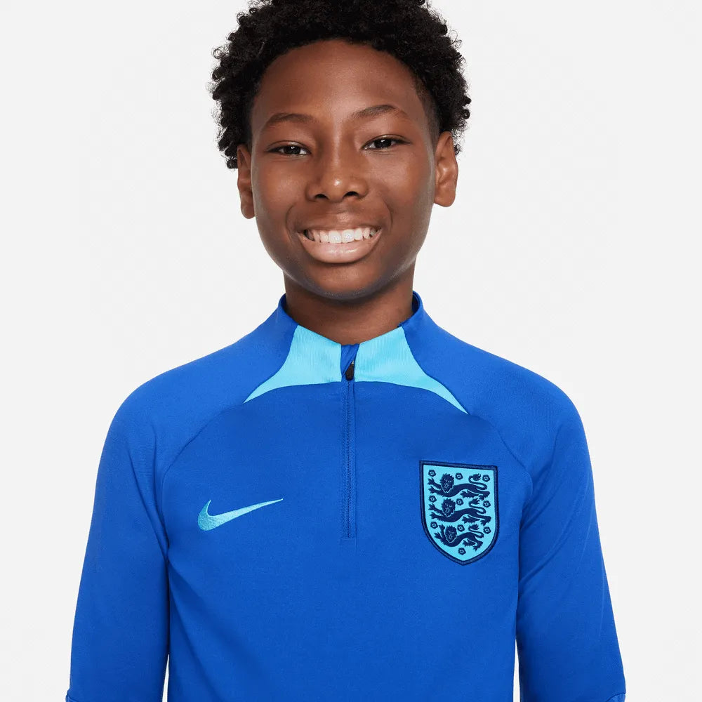 Nike 2022-23 England Youth Strike Drill Top - Game Royal-Blue Fury (Detail 1)