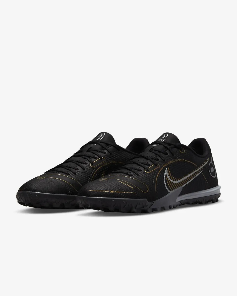 Nike Mercurial Vapor 14 Academy Turf - Black-Gold (Pair - Diagonal)