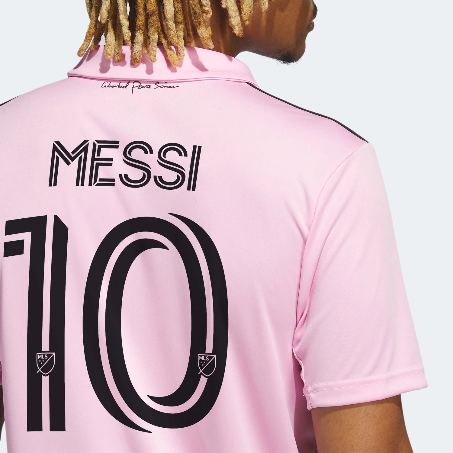 adidas 2022-23 Inter Miami Men's Messi #10 Stadium Home Jersey (Detail 2)