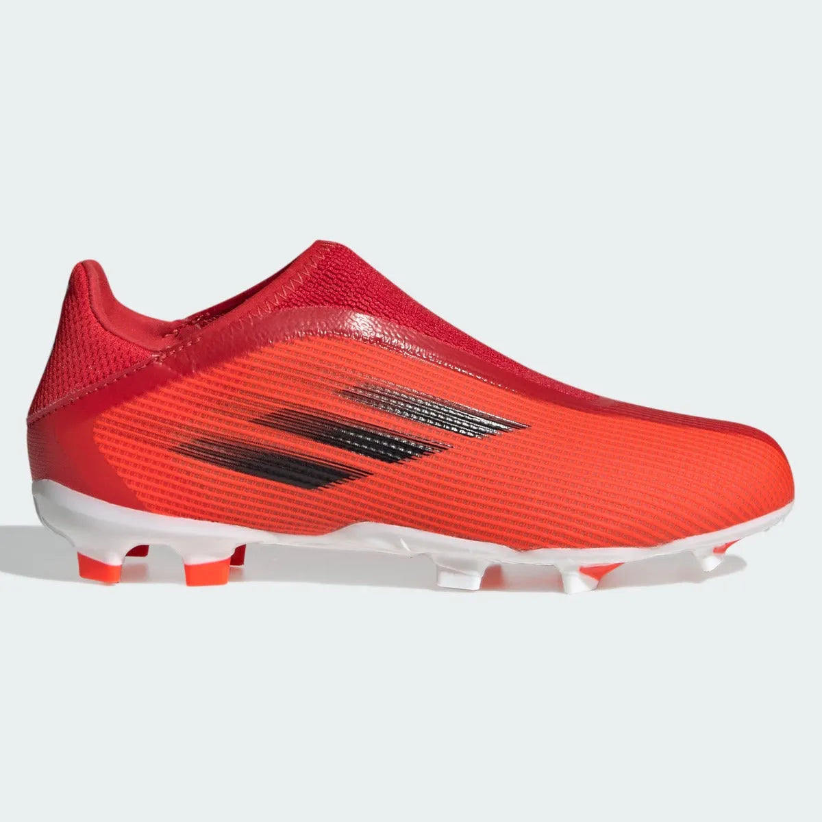 Adidas JR X Speedflow .3 Laceless FG - Red-Black (Side 1)