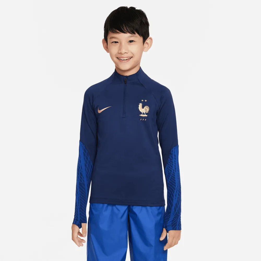 Nike 2022-23 France YOUTH Strk Drill Top - Navy