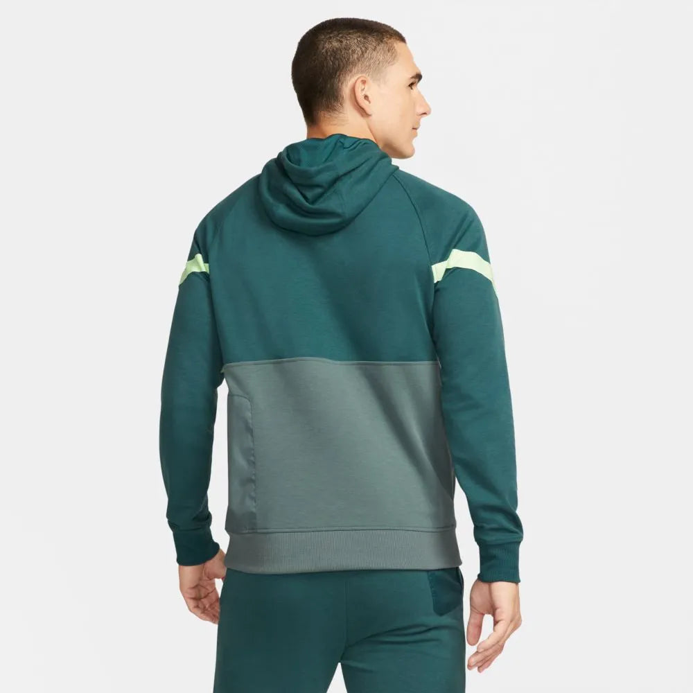 Nike 2021-22 Tottenham Fleece Travel Hoodie - Dark Teal-Vapour Green (Model - Back)