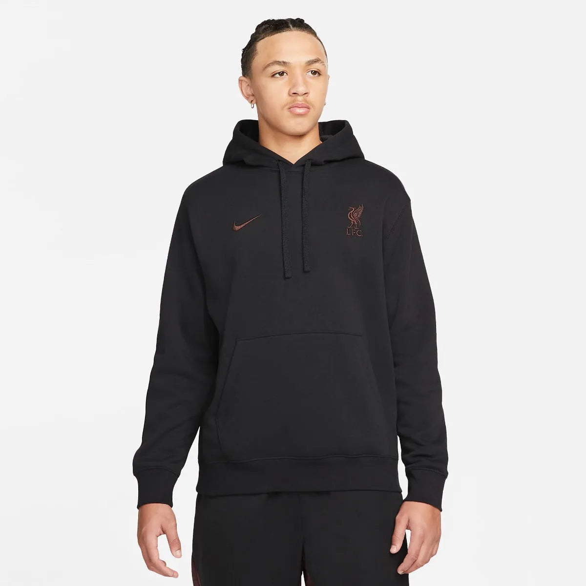 Nike 2022 Liverpool NSW Club  Hoodie - Black-Mystic Stone (Model - Front)