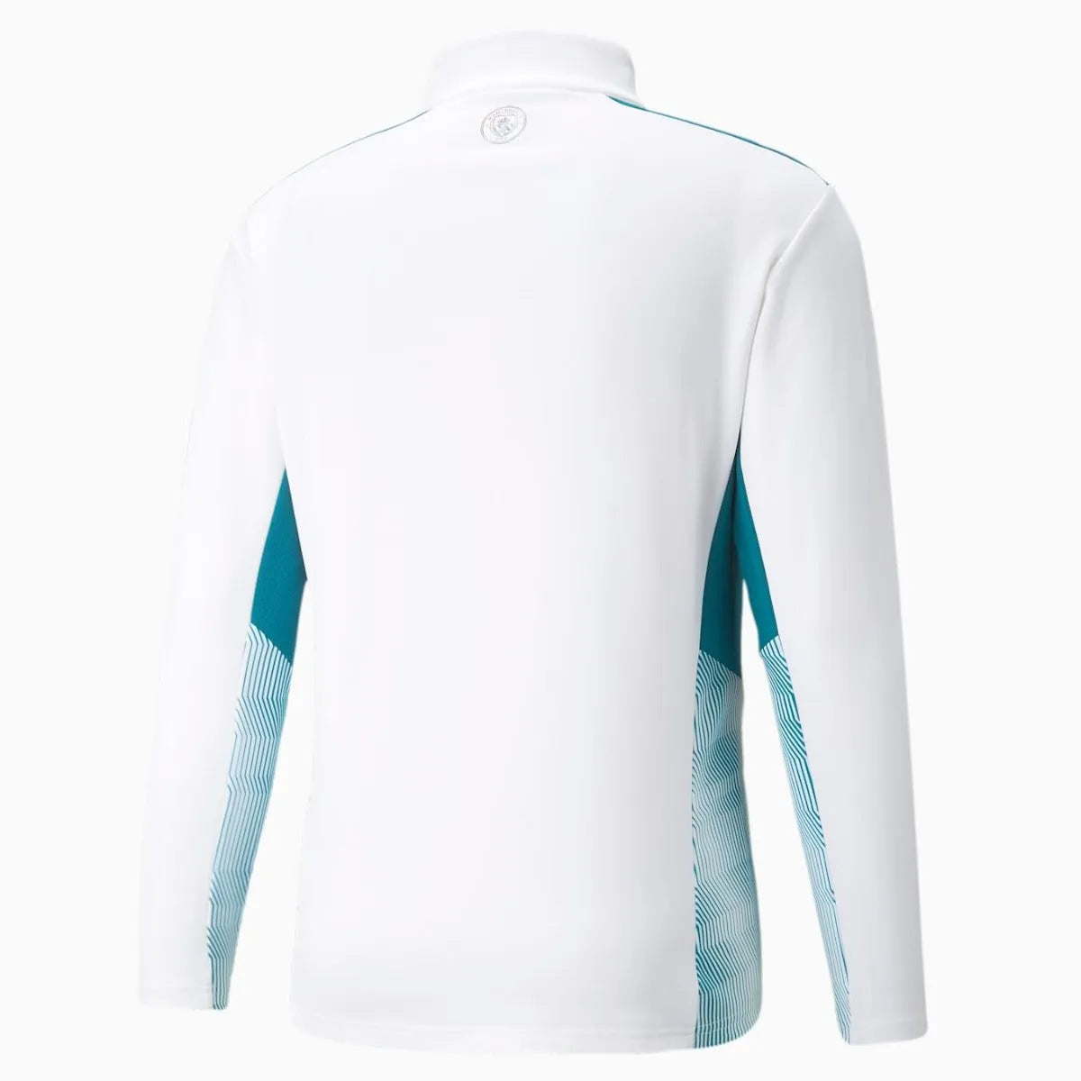 Puma Manchester City 2021-22 Quarter Training Zip Top - White-Ocean (Back)