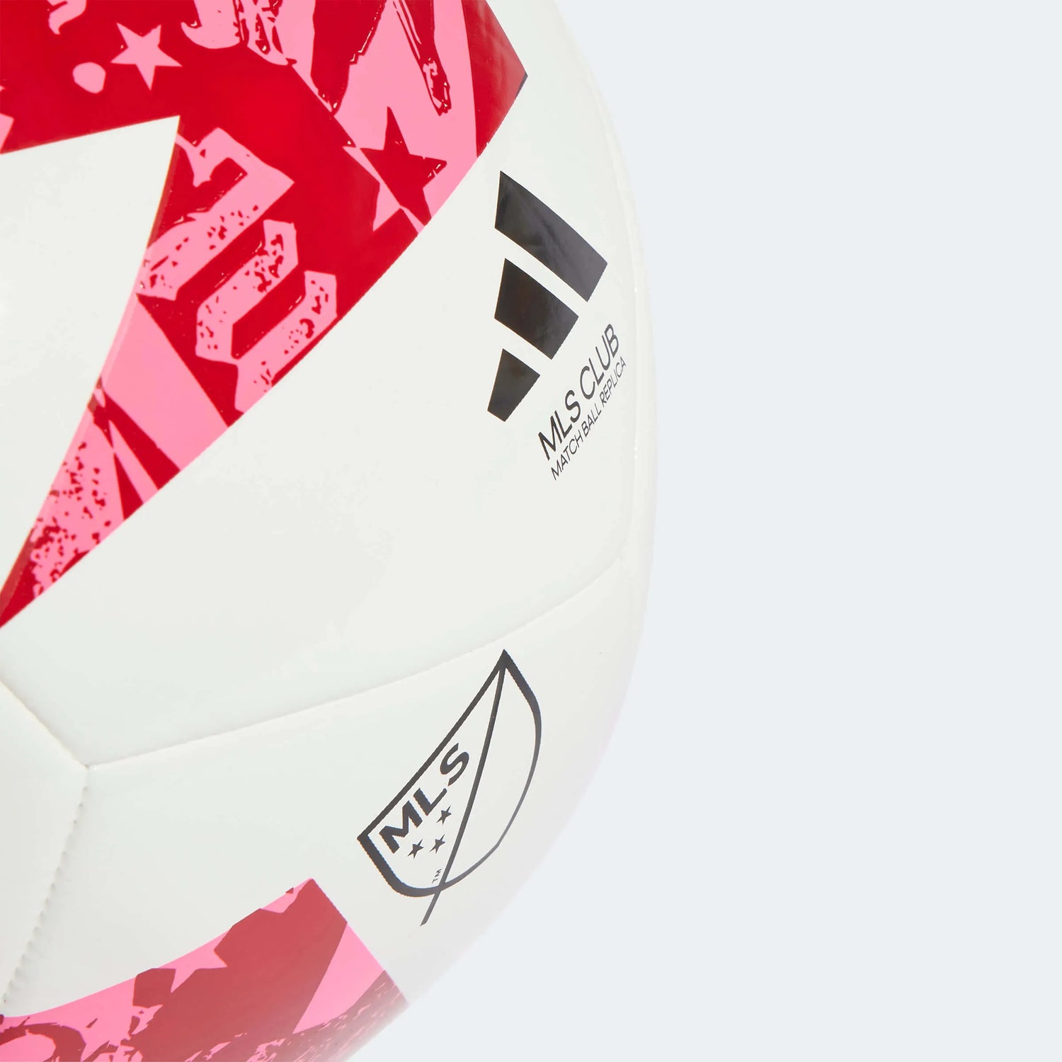 adidas 2023 MLS Club Ball - White-Red-Pink (Detail 1)