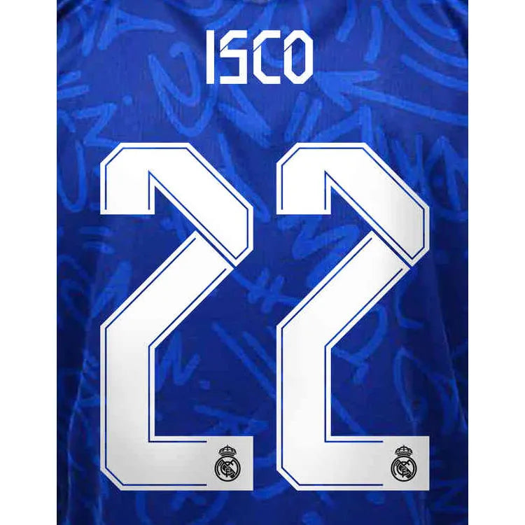 Real Madrid 2021/22 Away/Third Isco #22 Jersey Name Set (Main)