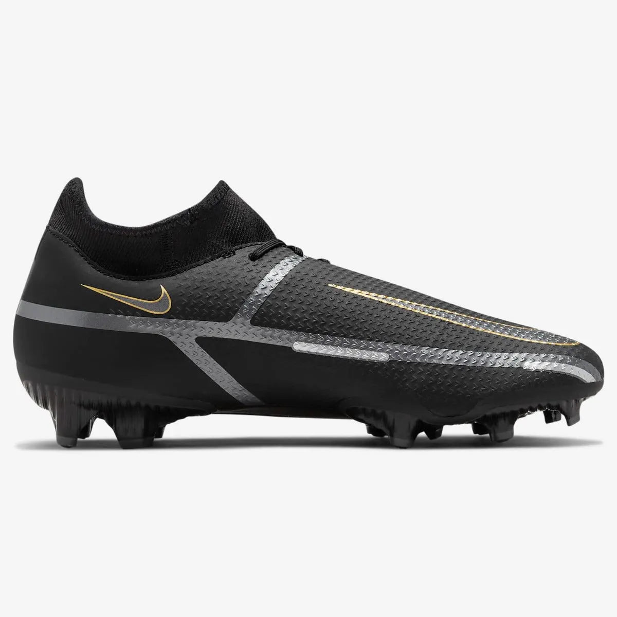 Nike Phantom GT2 Academy DF FG - Black-Dark Grey-Gold (Side 2)