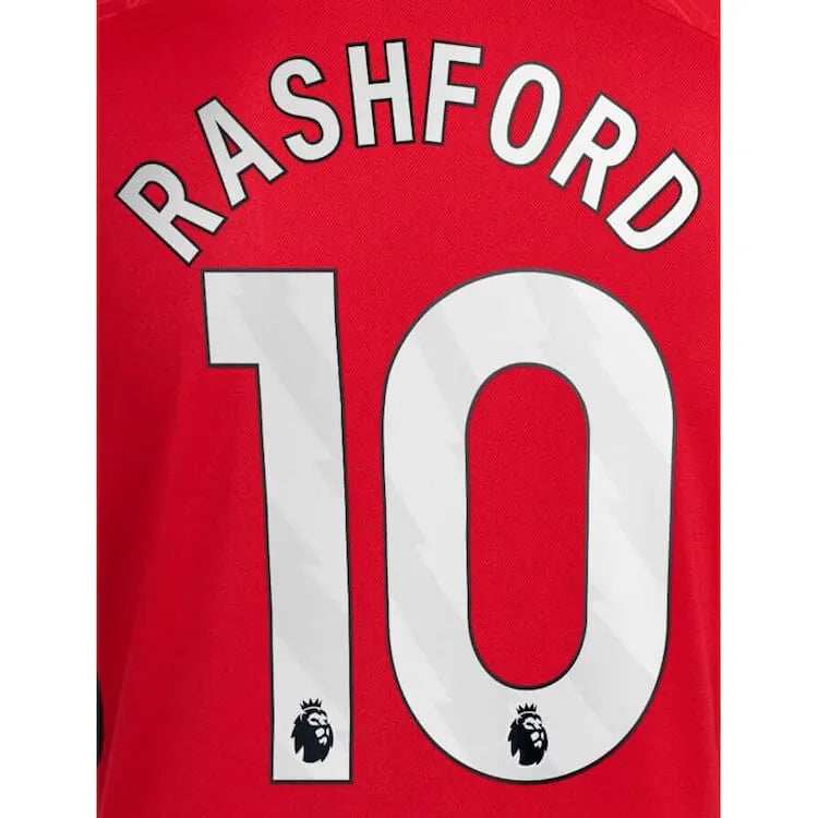 Manchester United 2023-Home Rashford #10 Jersey Name Set-White (Back)