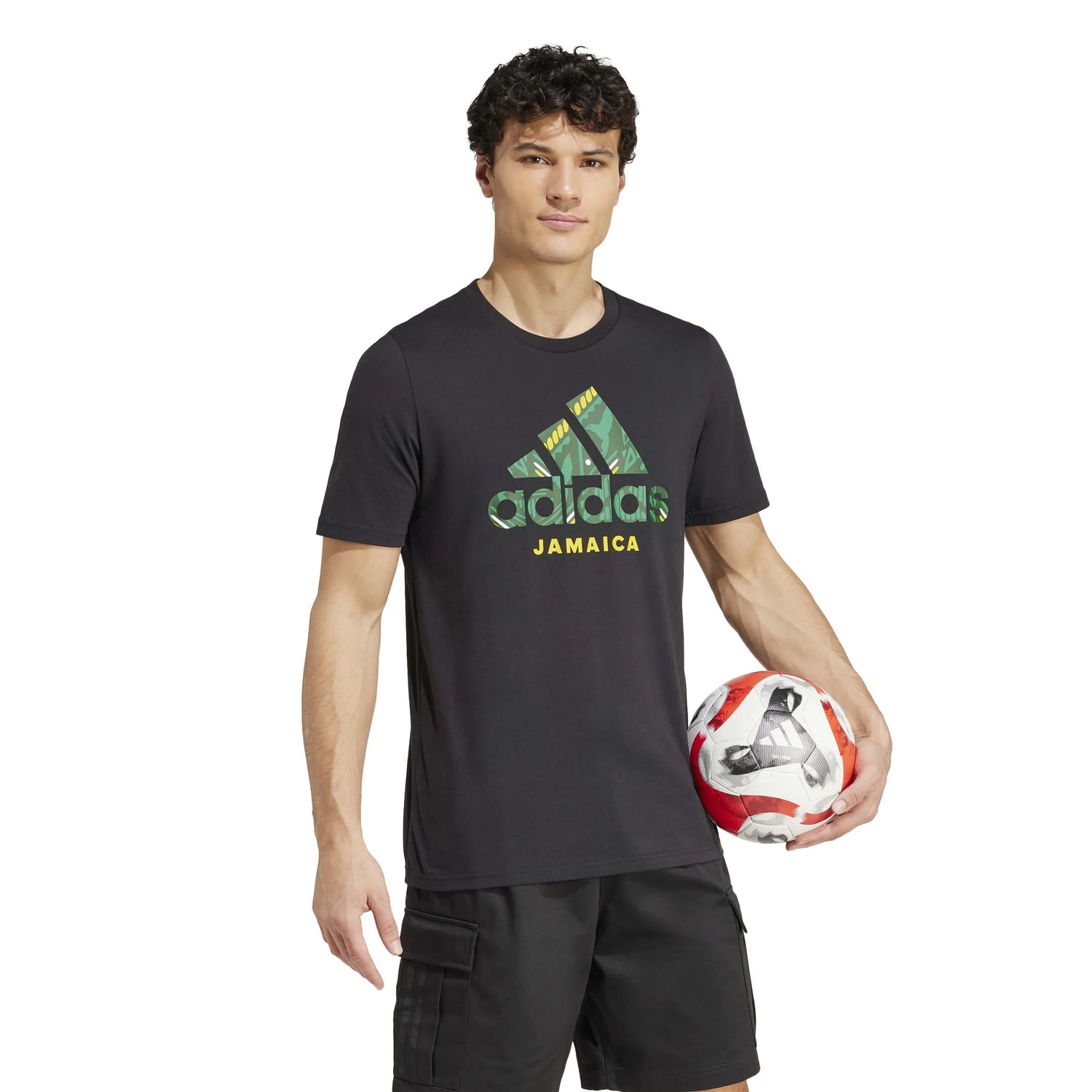 adidas 2024-25 Jamaica Men's Seasonal Graphic Tee (Model - Side)