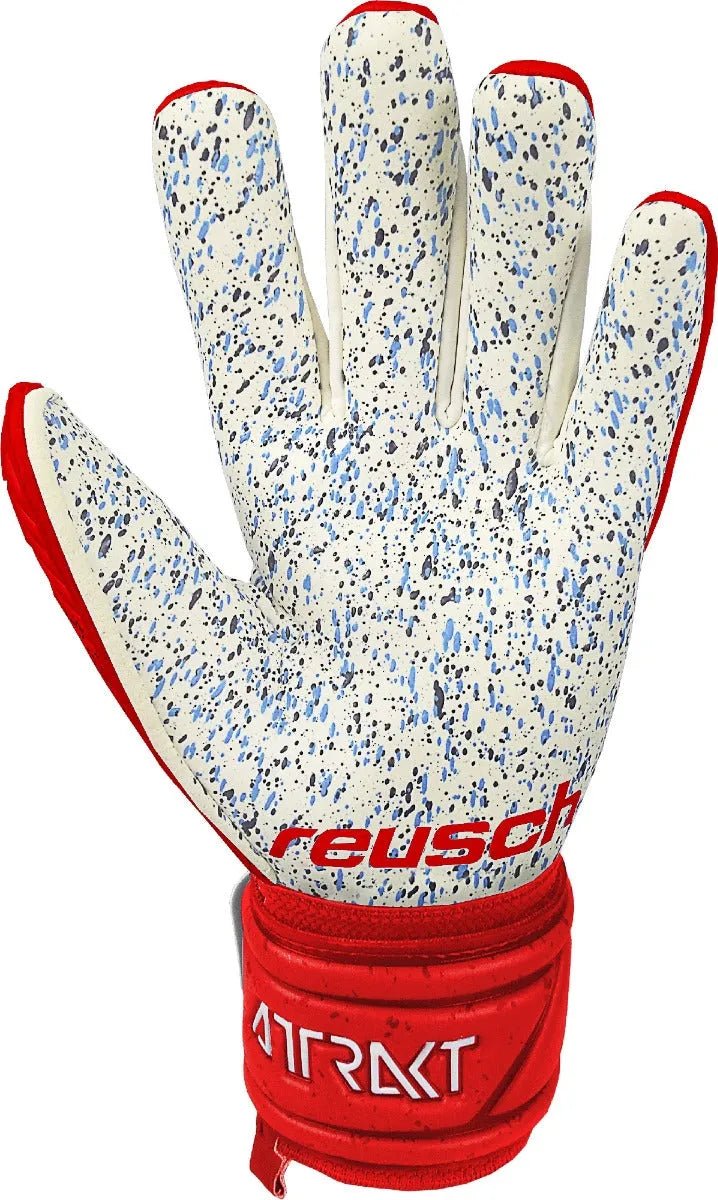 Reusch Attrakt Fusion Guardian Goalkeeper Gloves - Red-White (Single - Inner)