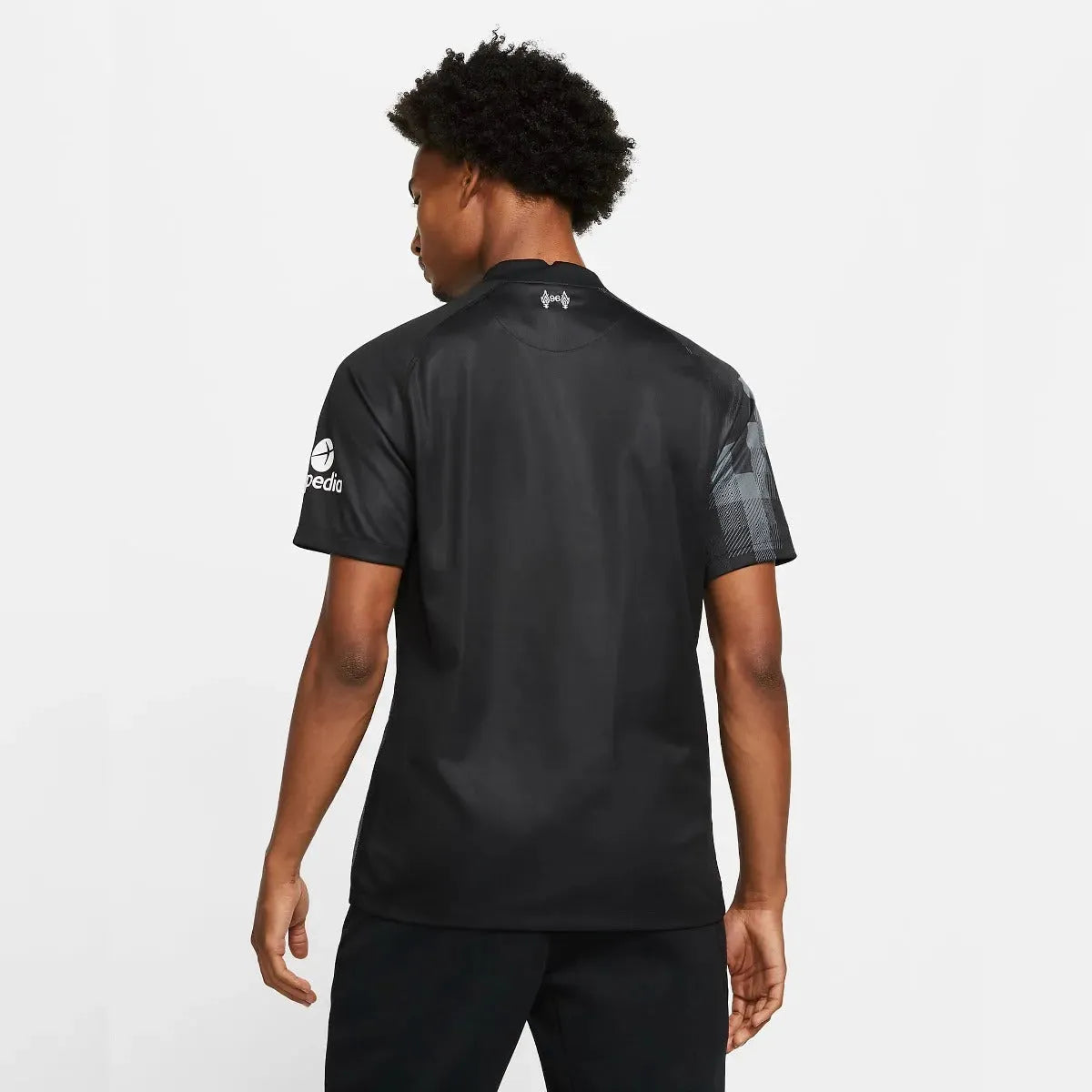 Nike 2021-22 Liverpool Stadium Goalkeeper Jersey - Black (Model - Back)