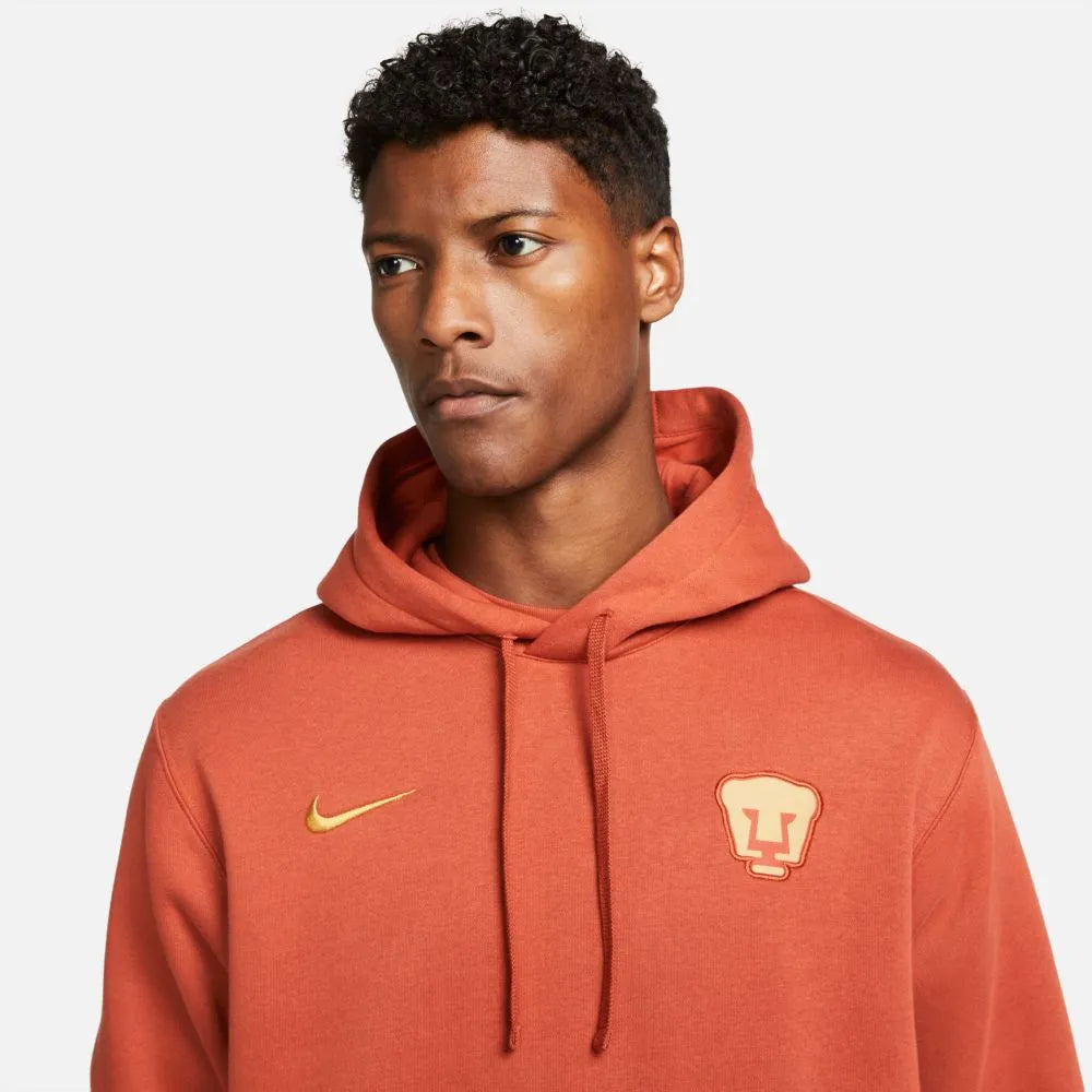 Nike 2021 22 Pumas NSW Pullover Club Hoodie Firewood Orange