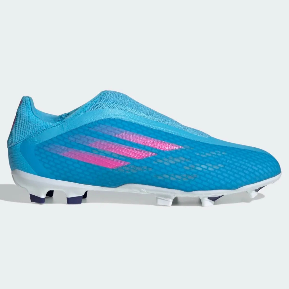 adidas X Speedflow .3 Laceless FG - Sky Rush-Shock Pink (Side 1)