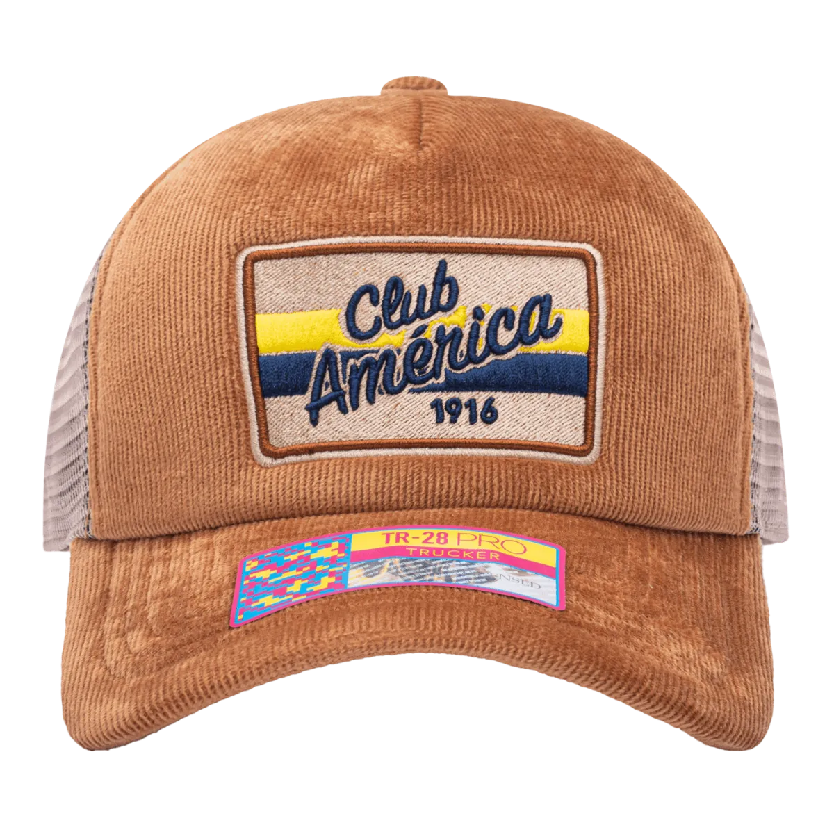 FI Collection Club America Camionero Trucker Hat - Brown (Front)