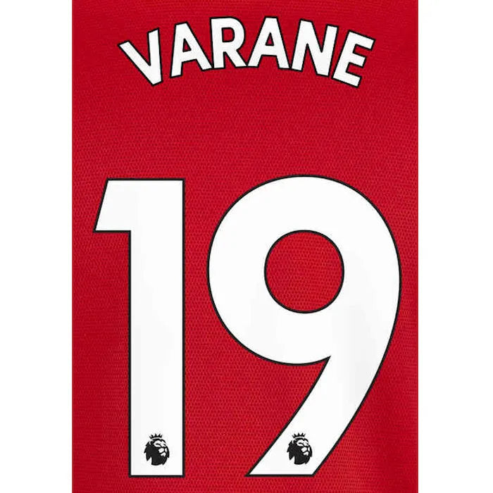 Manchester United 2021/22 Home Varane #19 Jersey Name Set White (Main)