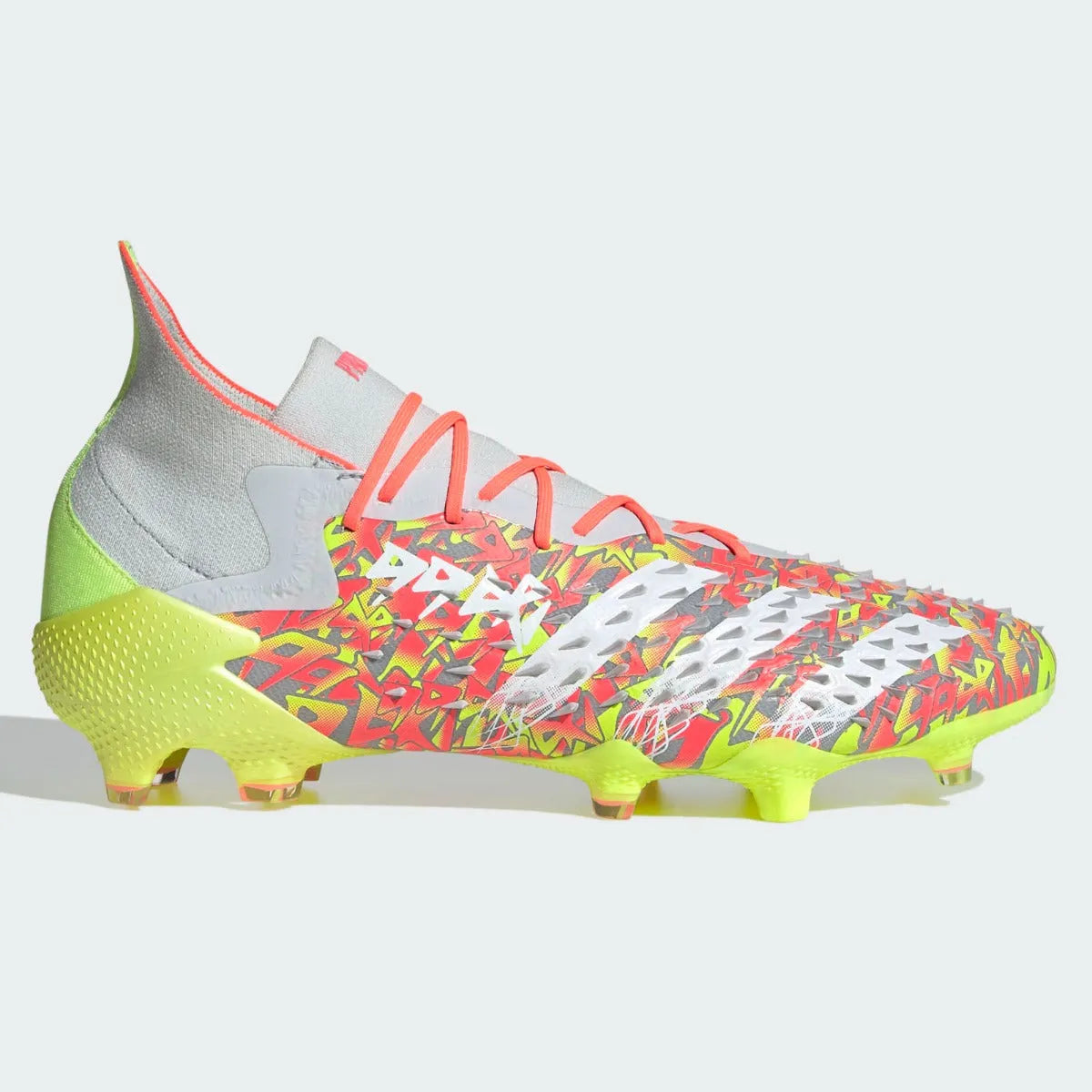 Adidas Predator Freak .1 FG - Clear Grey-White-Solar Yellow (Side 1)