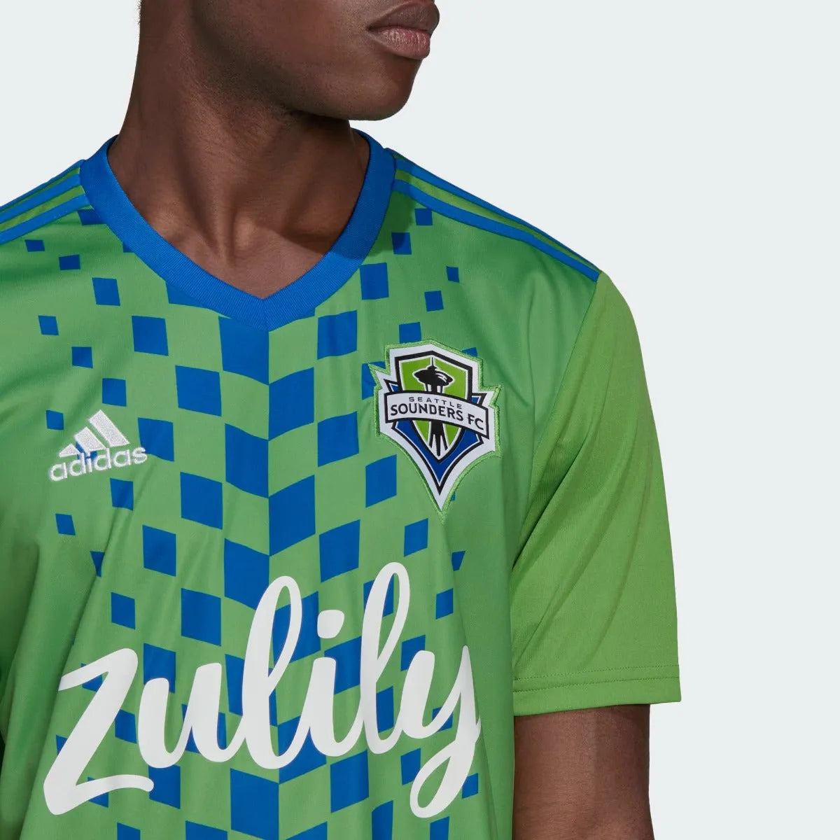 adidas 2022-23 Seattle Sounders Home Jersey - Rave Green-Blue (Detail 1)