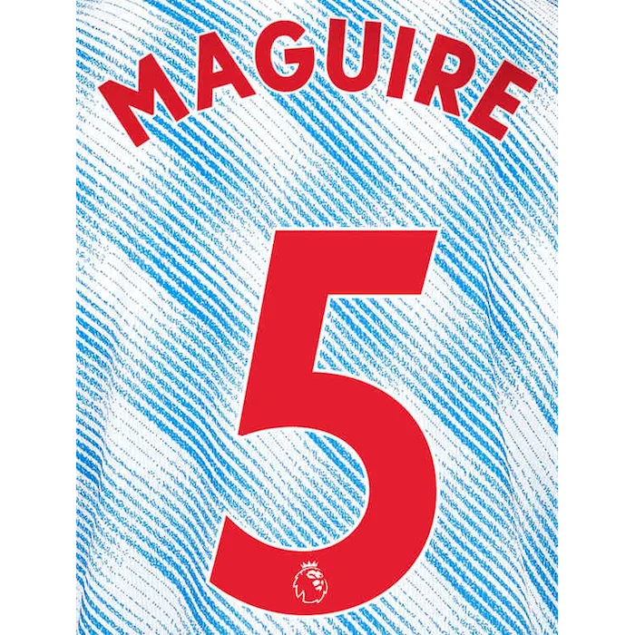 Manchester United 2021/22 Away Maguire #5 Jersey Name Set-Red (Main)