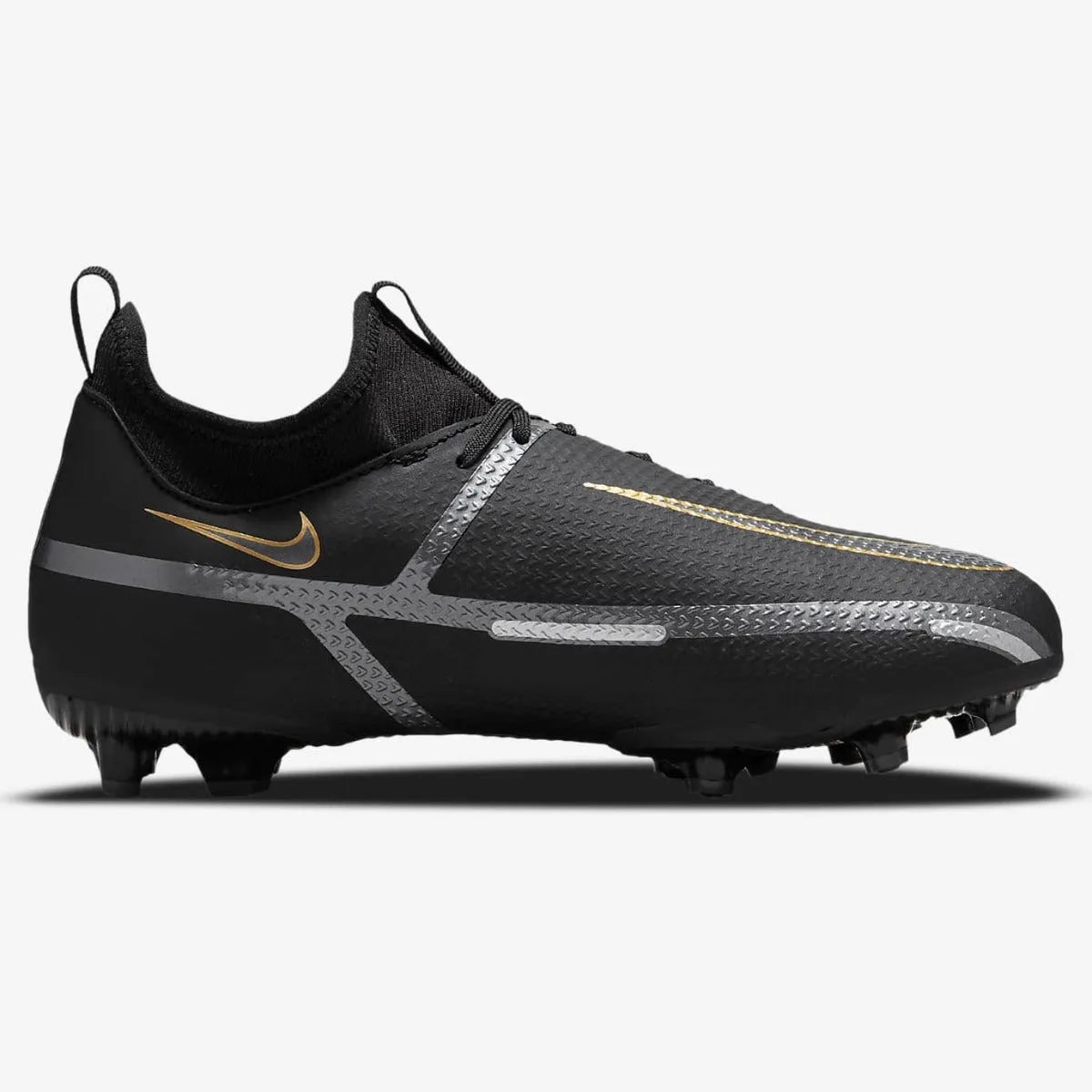 Nike JR Phantom GT2 Academy DF FG-MG - Black-Dark Grey-Gold (Side 2)