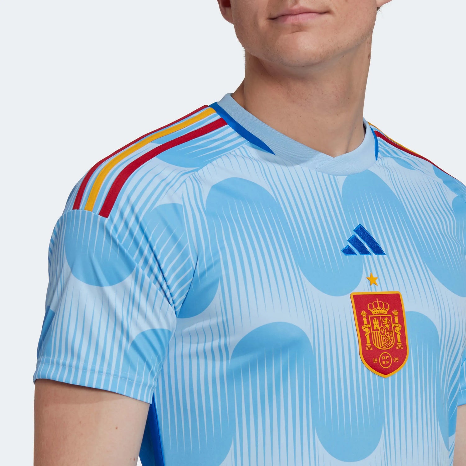 adidas 2022-23 Spain Away Jersey Glory Blue (Detail 1)