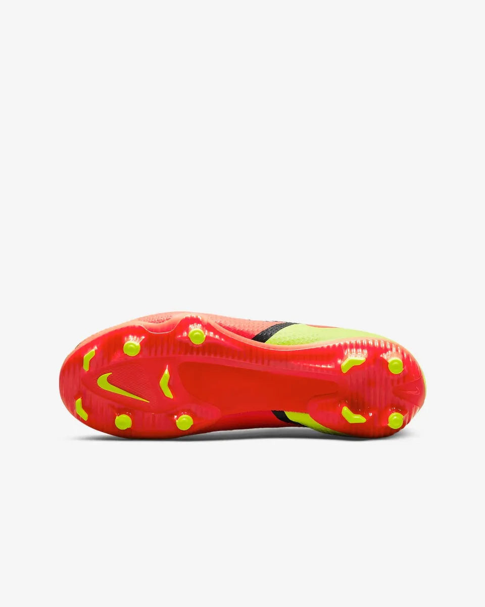 Nike JR Phantom GT2 Academy DF FG-MG - White-Volt-Crimson (Bottom)