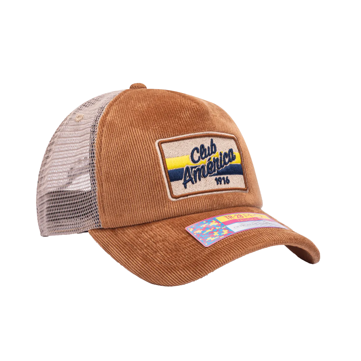 FI Collection Club America Camionero Trucker Hat - Brown (Diagonal 2)