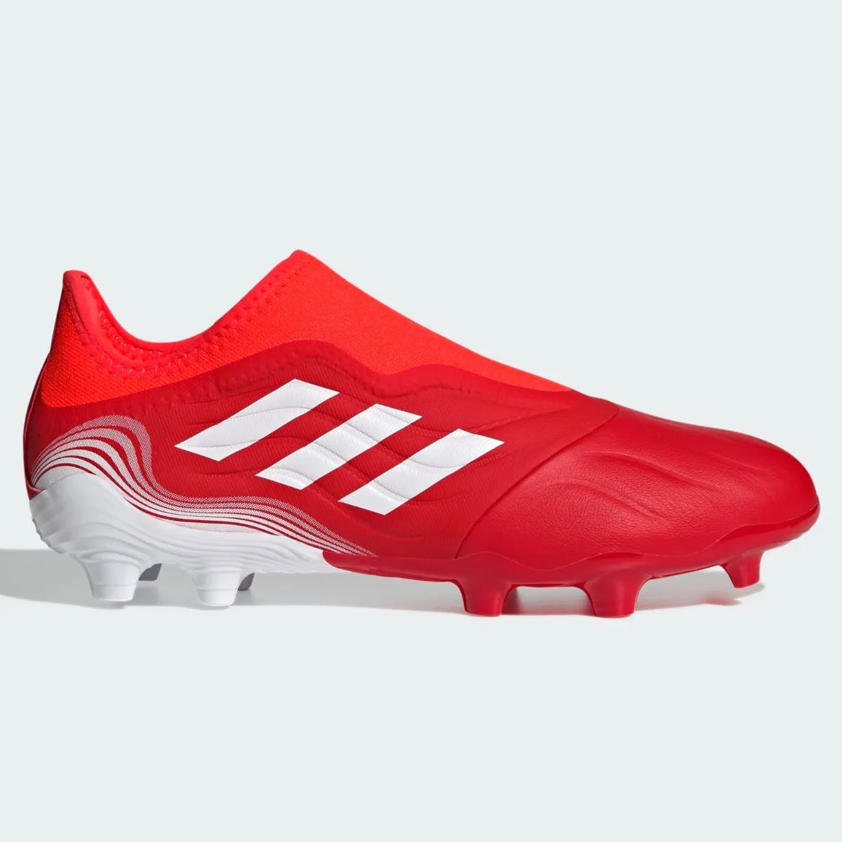 Adidas Copa Sense .3 Laceless FG - Red-White (Side 1)